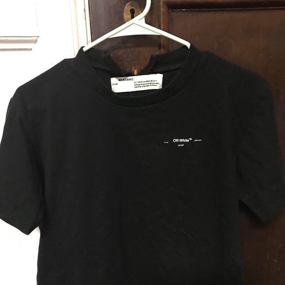Offwhite spilt neck Tee - Picture 2 of 4